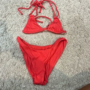 Vibrant Red Bikini Set